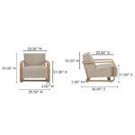 Eckersley Lounge Chair Beige Faux Shearling ME-1073-34 ME 1073 34 70