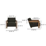 Garnet Lounge Chair Olive Wool Blend ME-1075-27 ME 1075 27 70