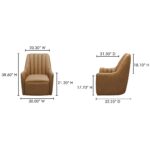 Bowie Swivel Chair Tan Leather MM-1001-40 MM 1001 40 70