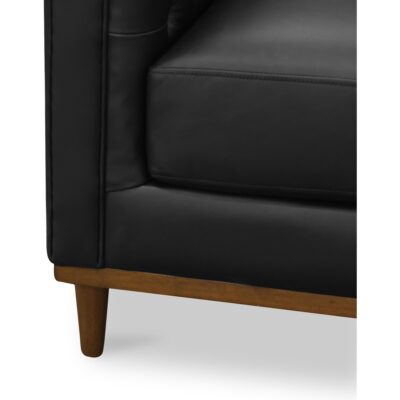 Fielder Sofa Black Leather MM-1003-02 MM 1003 02 Fielder closeup02 shadsilo