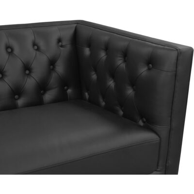 Fielder Sofa Black Leather MM-1003-02 MM 1003 02 Fielder closeup03 shadsilo