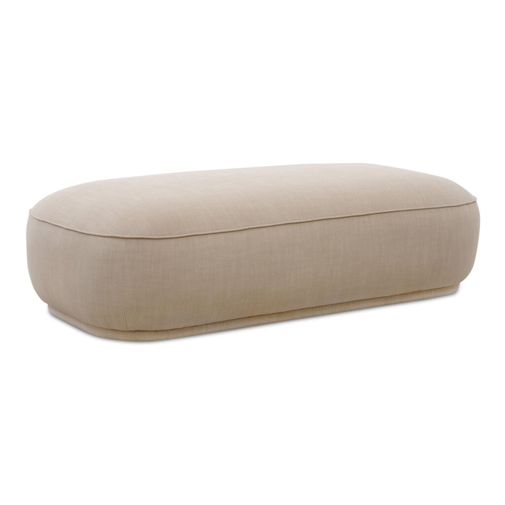 Marion Rectangular Ottoman Beige - Image 2