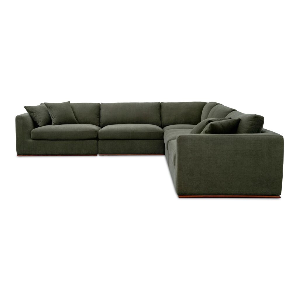 Rue Classic L Modular Sectional Dark Green - Image 3