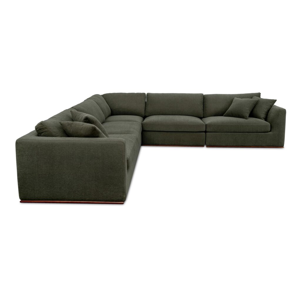 Rue Classic L Modular Sectional Dark Green - Image 2