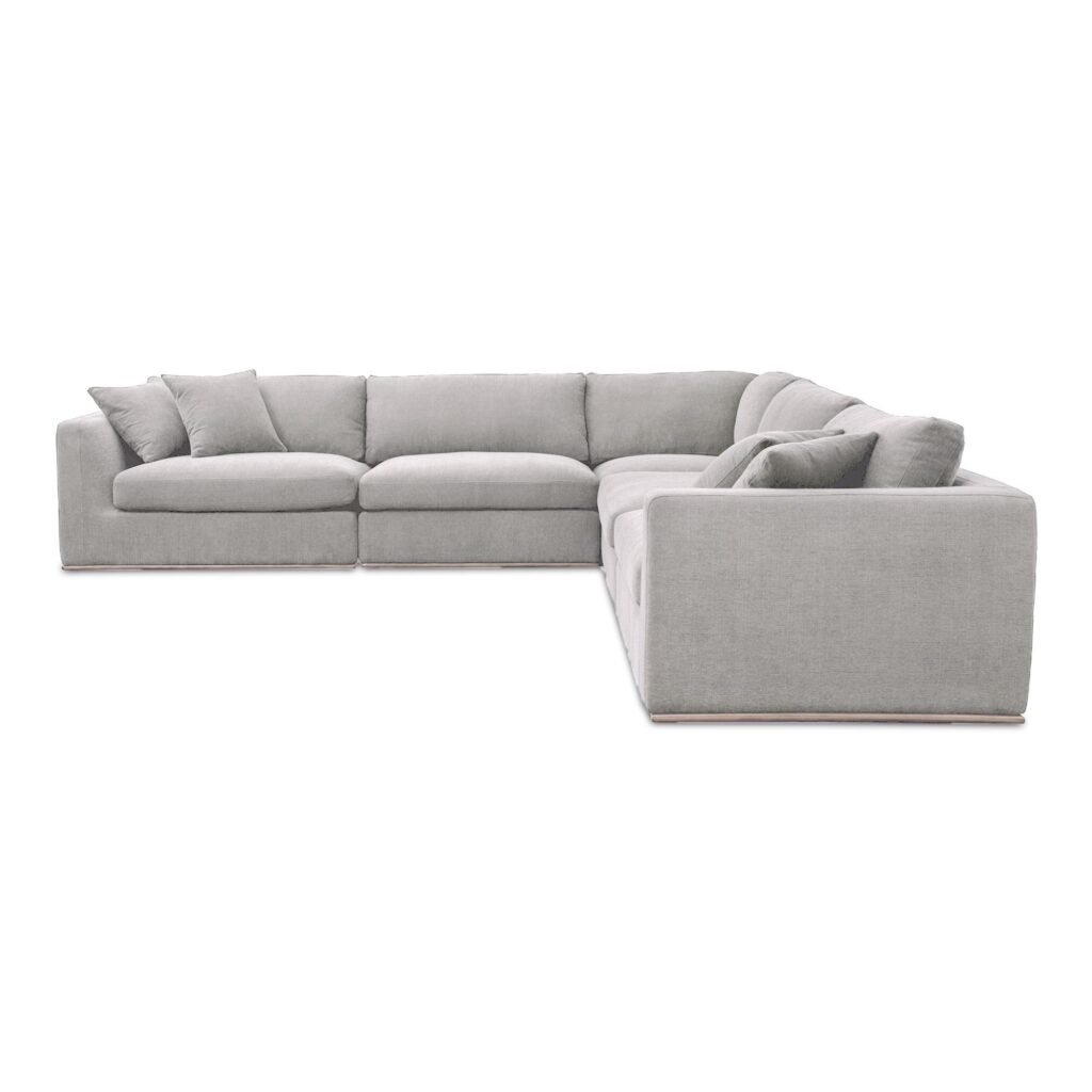 Rue Classic L Modular Sectional Flecked Grey - Image 3