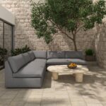 Miles Outdoor Modular 3 Piece Speckled Light Grey MO-1022-29 MO 1022 29 01