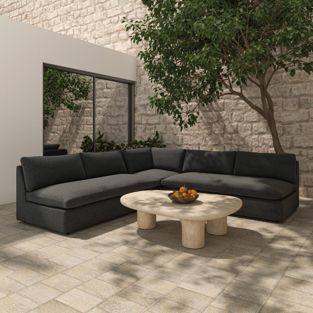 Miles Outdoor Modular 5 Piece Speckled Charcoal - Image 4