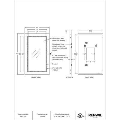 Adele Led Mirror MT1354 MT1354 5