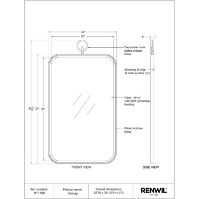 Coburg Mirror MT1508 MT1508 4