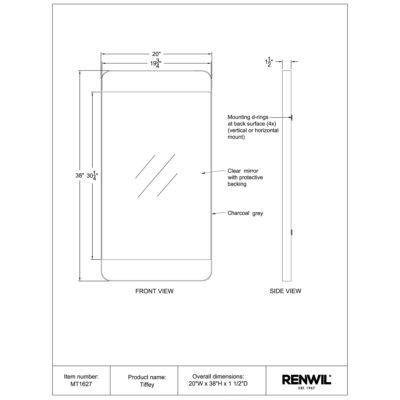 Tiffey Mirror MT1627 MT1627 5