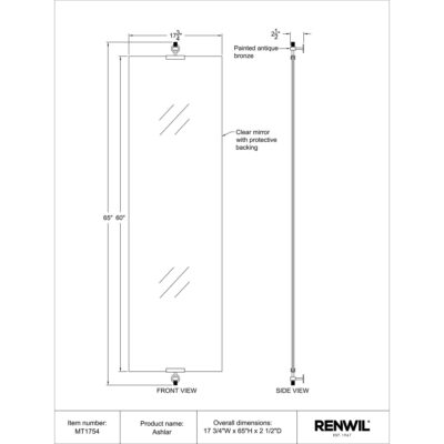 Ashlar Full Length Mirror 10 Ashlar Full Length Mirror MT1754 MT1754 5