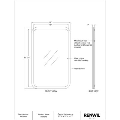 Dickens Mirror MT1835 MT1835 4
