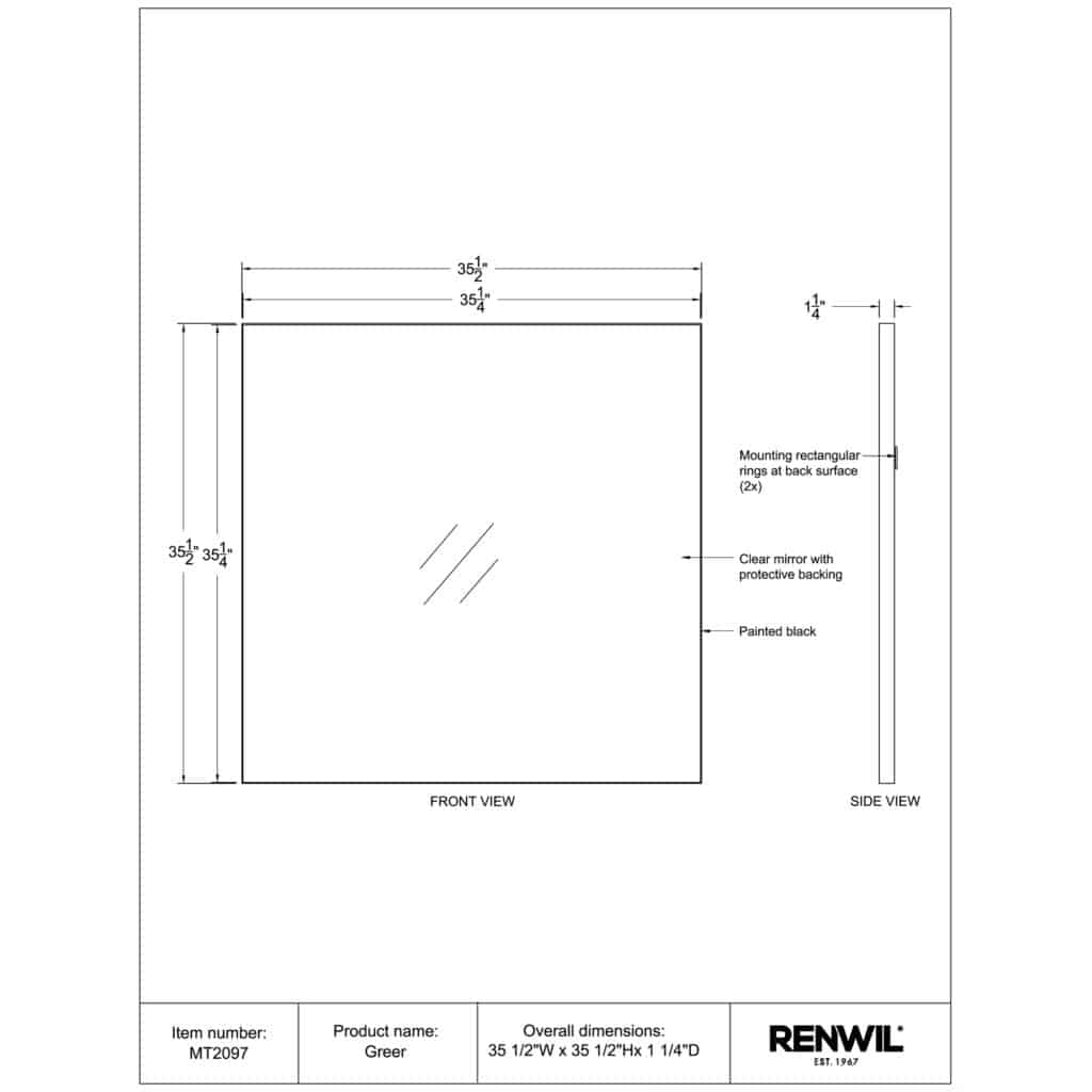 Greer Mirror MT2097 MT2097 TECH