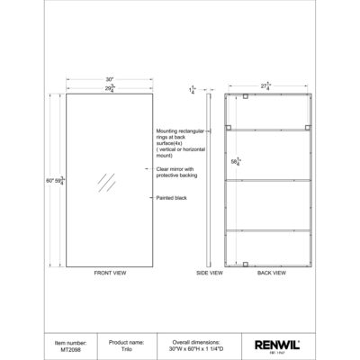 Trilo Full Length Mirror 8 Trilo Full Length Mirror MT2098 MT2098 4