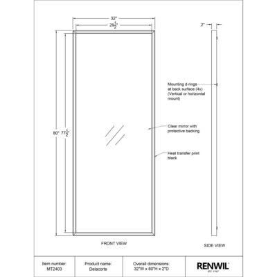 Delacorte Mirror MT2403 MT2403 6