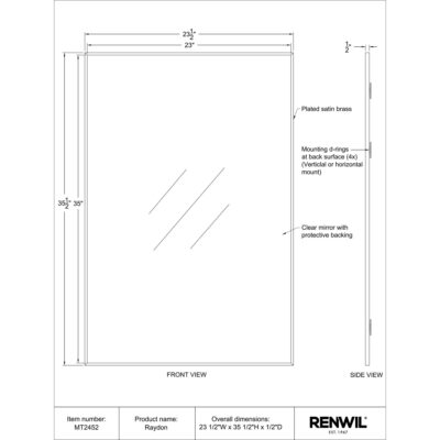 Raydon Mirror MT2452 MT2452 6