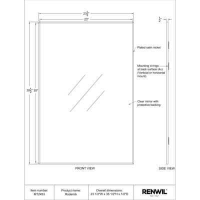 Roderick Mirror MT2453 MT2453 6