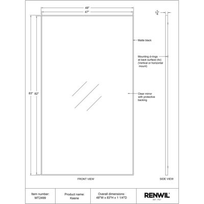 Keene Full Length Mirror MT2499 MT2499 6