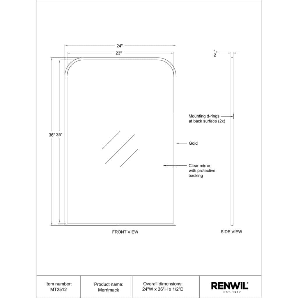 MERRIMACK Mirror MT2512 MT2512 TECHNICAL