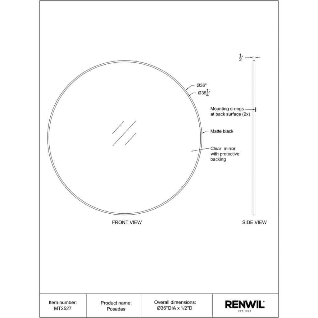 POSADAS Mirror MT2527 MT2527 TECHNICAL