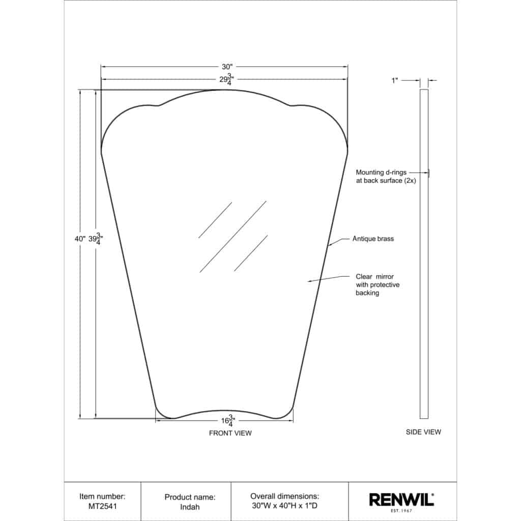 INDAH Mirror MT2541 MT2541 TECHNICAL