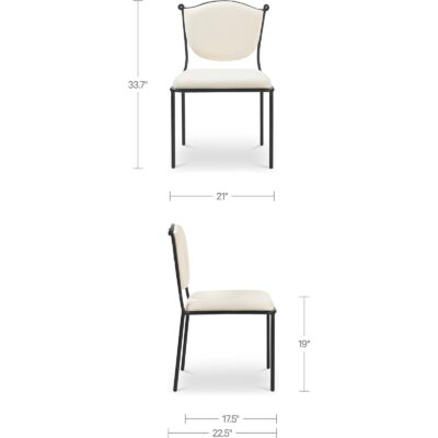 Ferris Dining Chair Cream MU-1001-05 MU 1001 05 70 dim