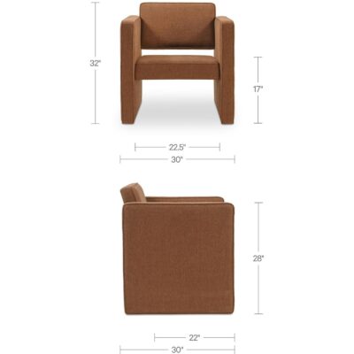 Harris Accent Chair Burgundy MU-1002-22 MU 1002 22 70 dim