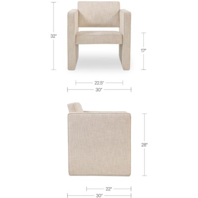Harris Accent Chair Oat MU-1002-34 MU 1002 34 70 dim