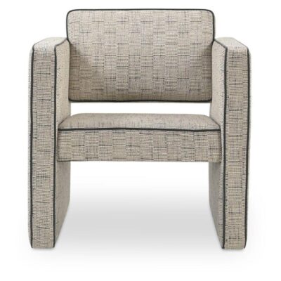 Harris Accent Chair Black And Beige Weave