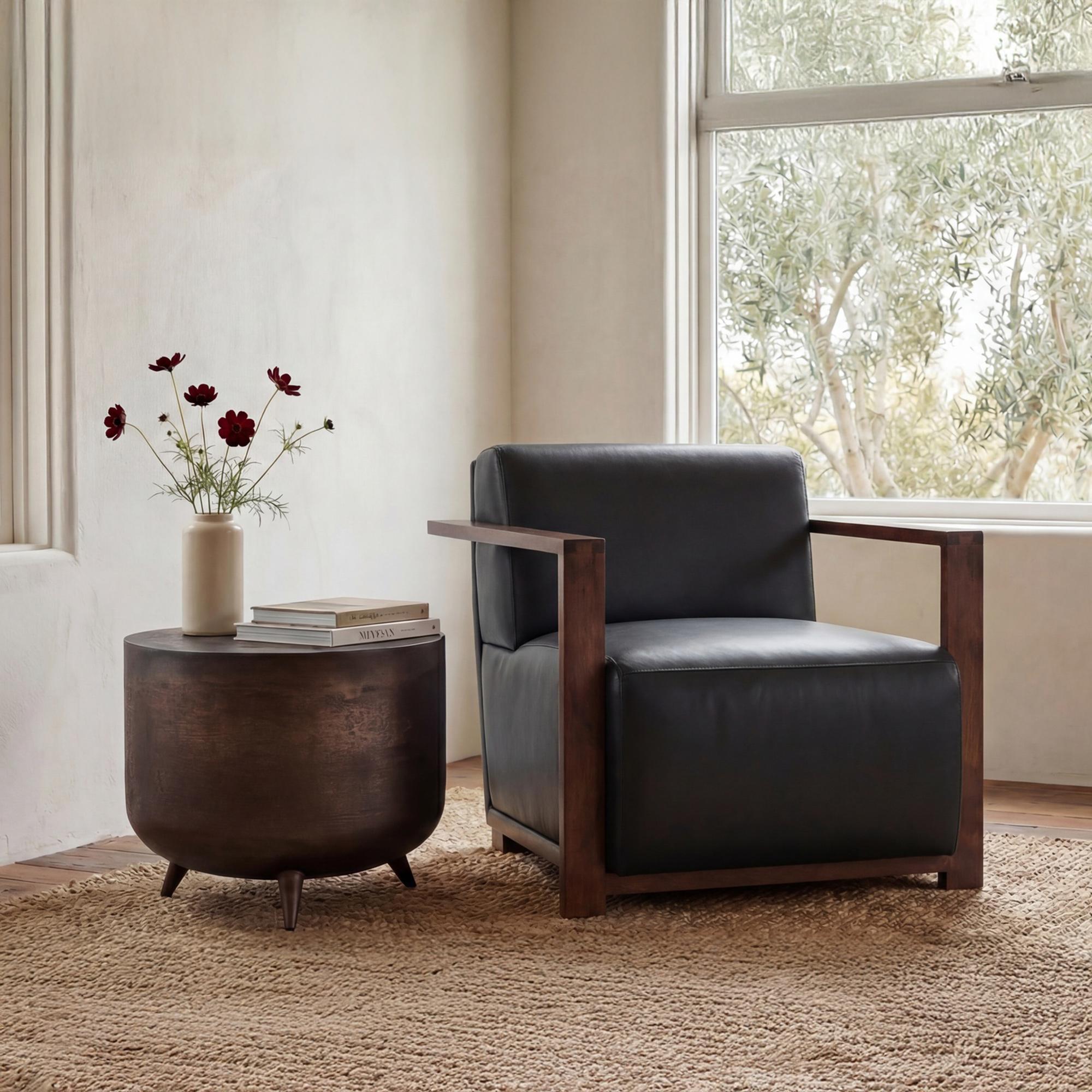 Barnes Accent Chair Black 2 Barnes Accent Chair Black - Image 2