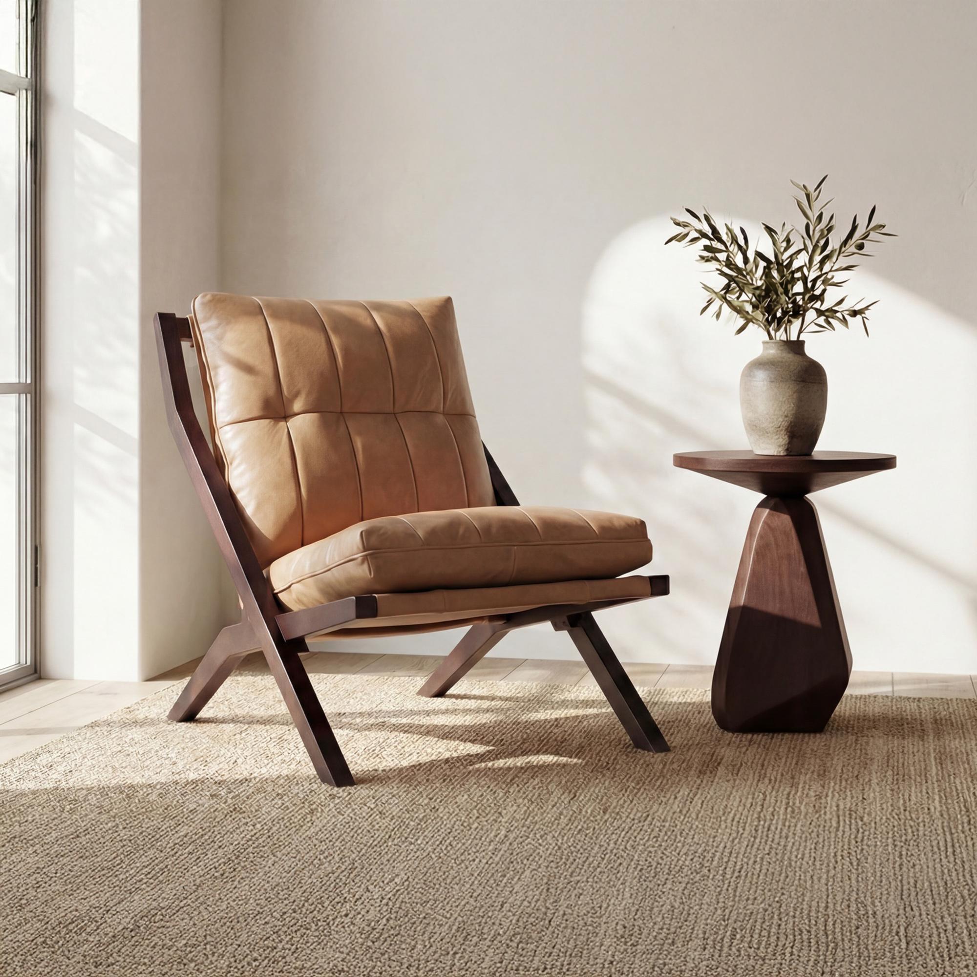 Preston Accent Chair Tan 2 Preston Accent Chair Tan - Image 2