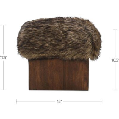 Serge Ottoman Brown Faux Fur 5 Serge Ottoman Brown Faux Fur MU-1006-37 MU 1006 37 70 dim