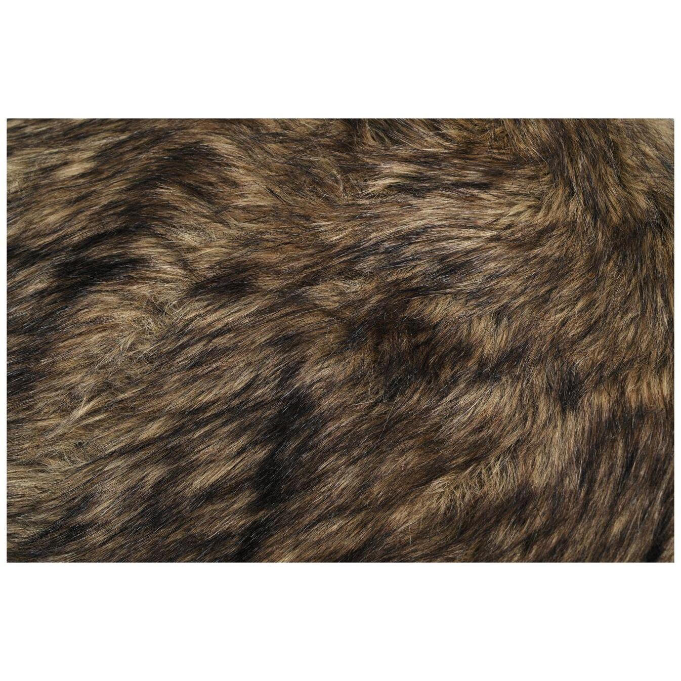Serge Ottoman Brown Faux Fur 3 Serge Ottoman Brown Faux Fur - Image 3