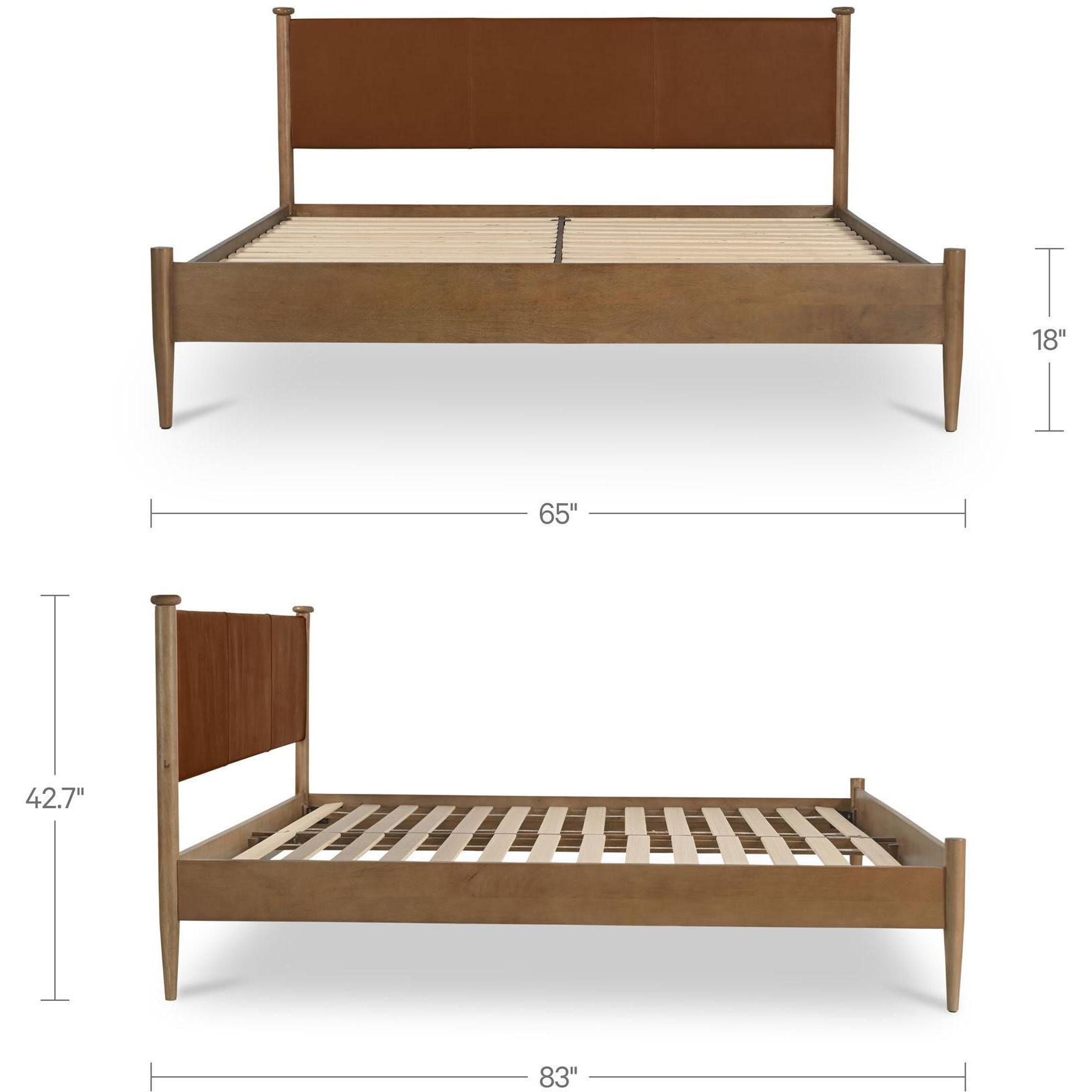 Crosby Queen Bed Brown 3 Crosby Queen Bed Brown - Image 3