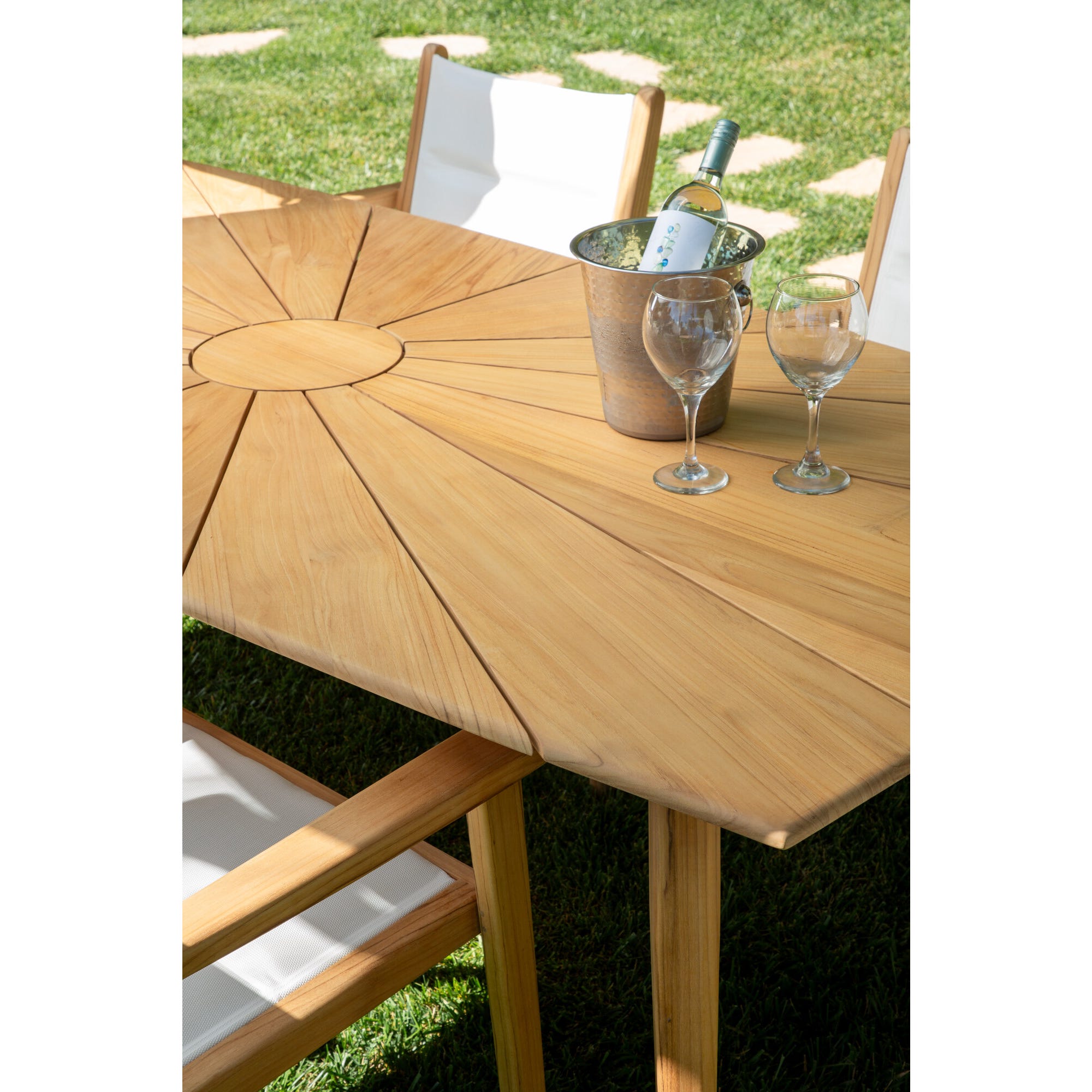 Harbor Teak 90in Rectangular Dining Table 8 Harbor Teak 90in Rectangular Dining Table - Image 8