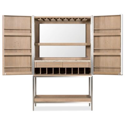 Margaritaville Sail Maker Bar Cabinet 7 Margaritaville Sail Maker Bar Cabinet MV-5964-75163-04 MV 5964 75163 04 open straight silo