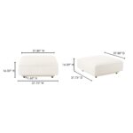 Rosello Ottoman White OA-1012-18 OA 1012 18 70