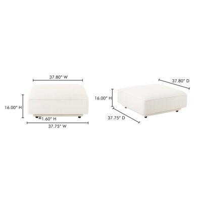 Rosello Ottoman White 13 Rosello Ottoman White OA-1012-18 OA 1012 18 70