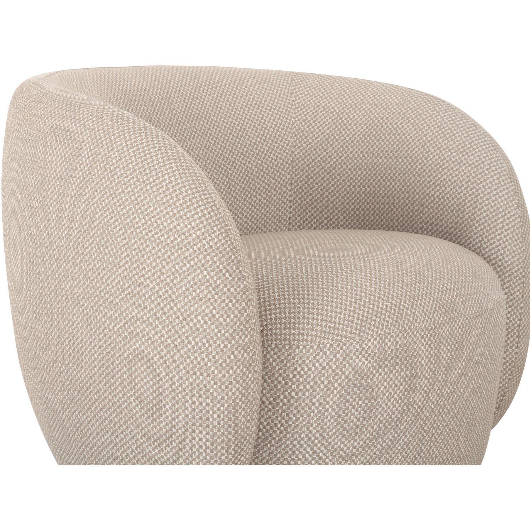 Rae Outdoor Accent Chair Beige Check 5 Rae Outdoor Accent Chair Beige Check - Image 5