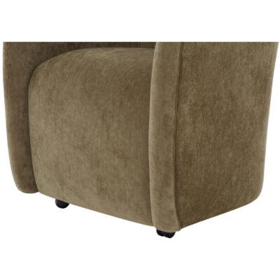 Drava Rolling Dining Chair Green OA-1034-16 OA 1034 16 Drava closeup shadsilo