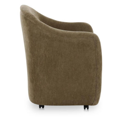 Drava Rolling Dining Chair Green OA-1034-16 OA 1034 16 Drava side right shadsilo