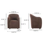 Drava Rolling Dining Chair Dark Brown OA-1034-20 OA 1034 20 70