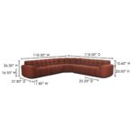 Roman L-Shaped Sectional Rust OA-1042-12-0 OA 1042 12 0 70