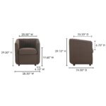 Jane Rolling Dining Chair Brown Velvet OA-1044-20 OA 1044 20 70