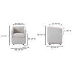 Jane Rolling Dining Chair Oatmeal OA-1044-34 OA 1044 34 70