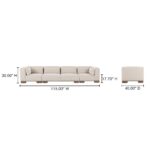 June Modular Sofa Oatmeal OA-1045-34 OA 1045 34 70