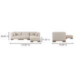 June Lounge Modular Sectional Oatmeal OA-1046-34 OA 1046 34 70