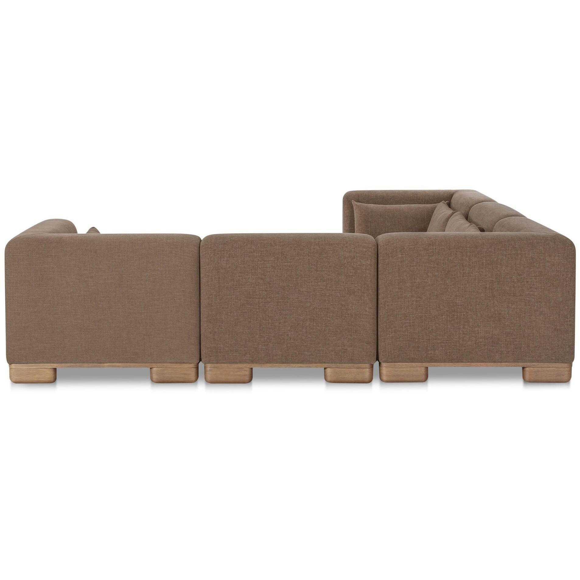 June Classic L Modular Sectional Dark Brown 3 June Classic L Modular Sectional Dark Brown - Image 3
