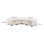 June Classic L-Shaped Modular Sectional Oatmeal OA-1048-34 OA 1048 34 70