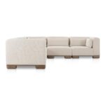 June Classic L-Shaped Modular Sectional Oatmeal OA-1048-34 OA 1048 34 June side silo